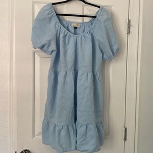 Light blue tiered dress
